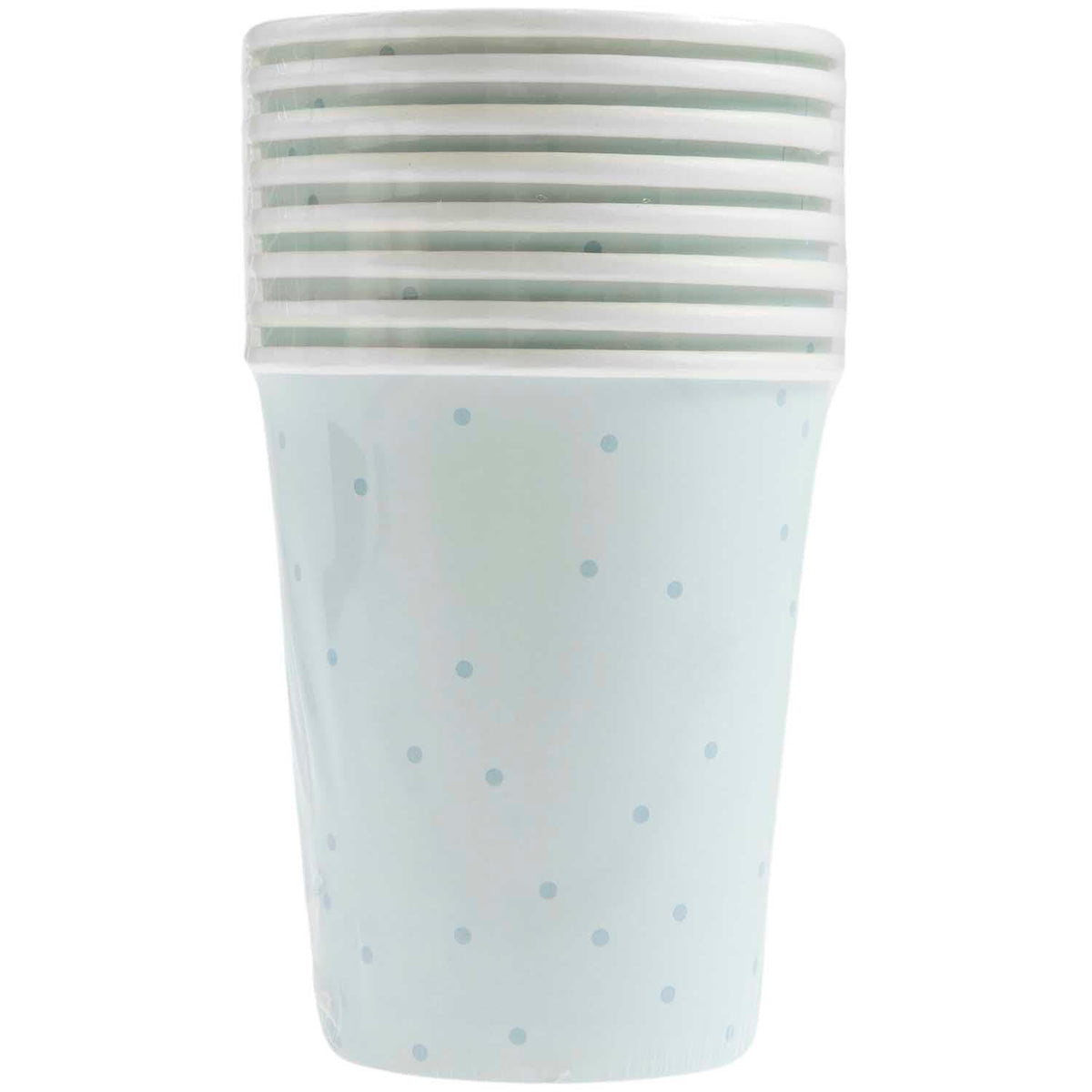 Mint Green Dots Party Cups x 8 Disposable Cups Mint Green Dots Party Cups x 8