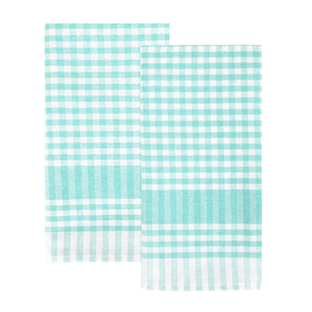 Mint Green & White Fabric Gingham Dinner Napkins - Pack of 2 Napkins Mint Green & White Fabric Gingham Dinner Napkins - Pack of 2
