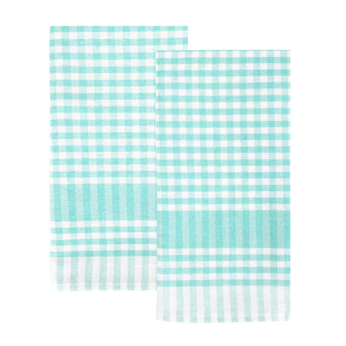 Mint Green & White Fabric Gingham Dinner Napkins - Pack of 2 Napkins Mint Green & White Fabric Gingham Dinner Napkins - Pack of 2