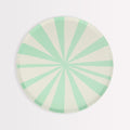Mint Stripe Side Party Plates x 8 | Meri Meri party plates Mint Stripe Side Party Plates x 8