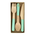 Mint Wooden Party Cutlery Set x 24 | Meri Meri Party Cutlery Mint Wooden Party Cutlery Set x 24
