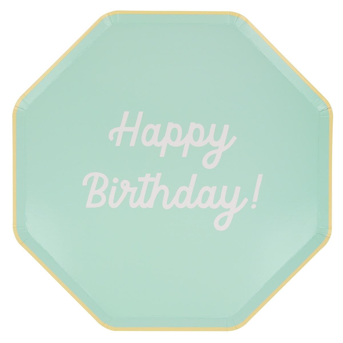 Mixed Happy Birthday Dinner Party Plates x 8 | Meri Meri party plates Mixed Happy Birthday Dinner Party Plates x 8