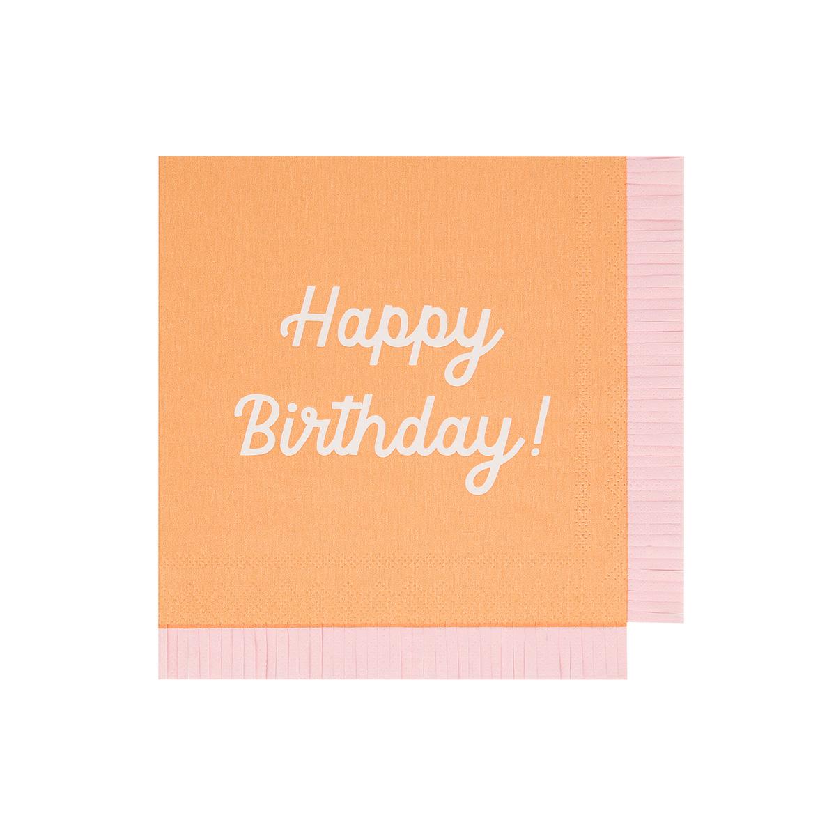 Mixed Happy Birthday Large Party Napkins x 16 | Meri Meri party napkins Mixed Happy Birthday Large Party Napkins x 16