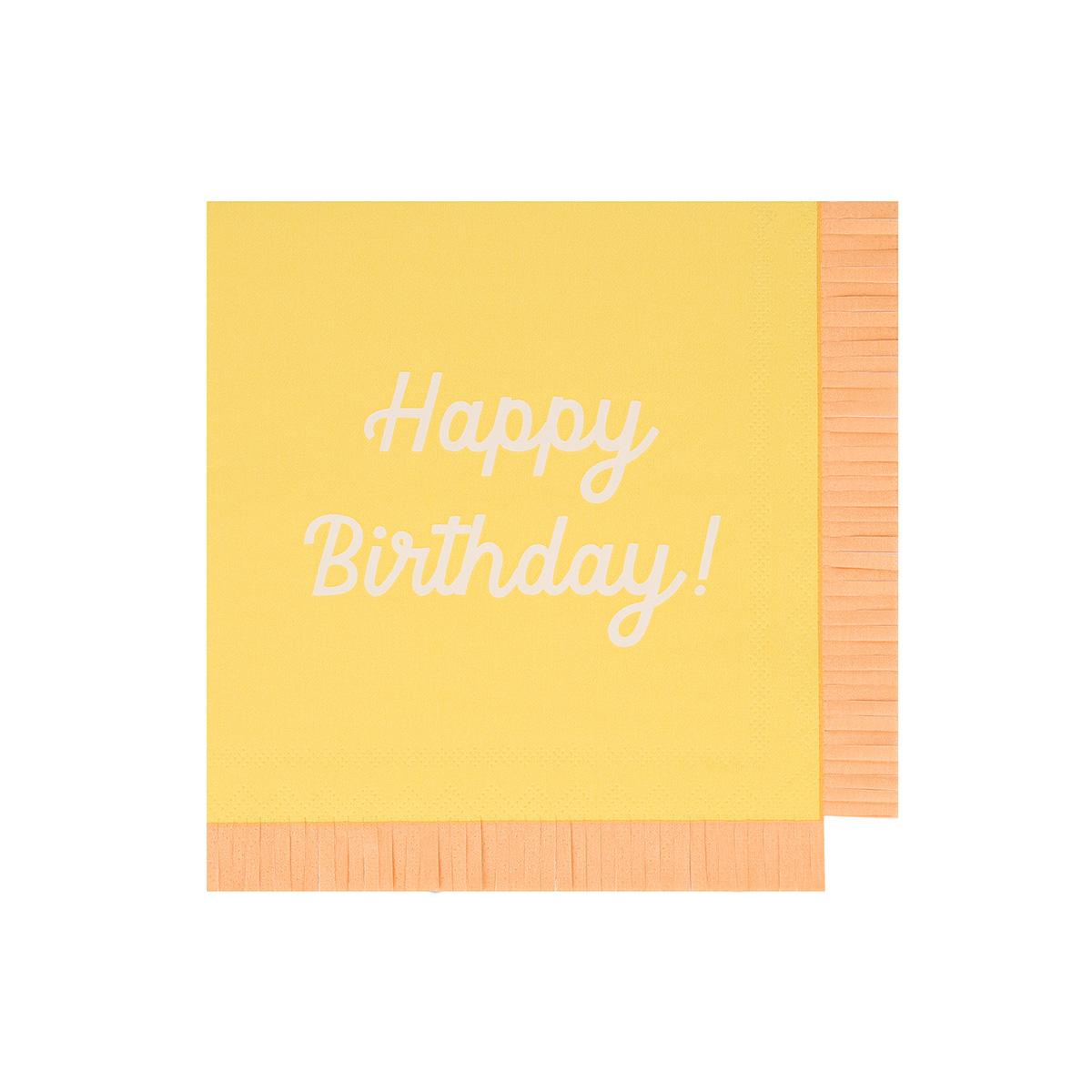Mixed Happy Birthday Large Party Napkins x 16 | Meri Meri party napkins Mixed Happy Birthday Large Party Napkins x 16