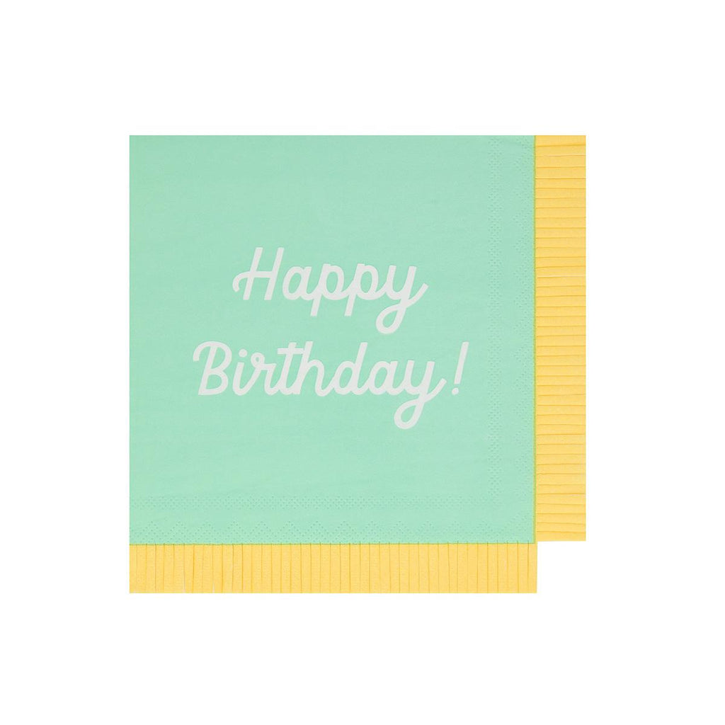 Mixed Happy Birthday Large Party Napkins x 16 | Meri Meri party napkins Mixed Happy Birthday Large Party Napkins x 16