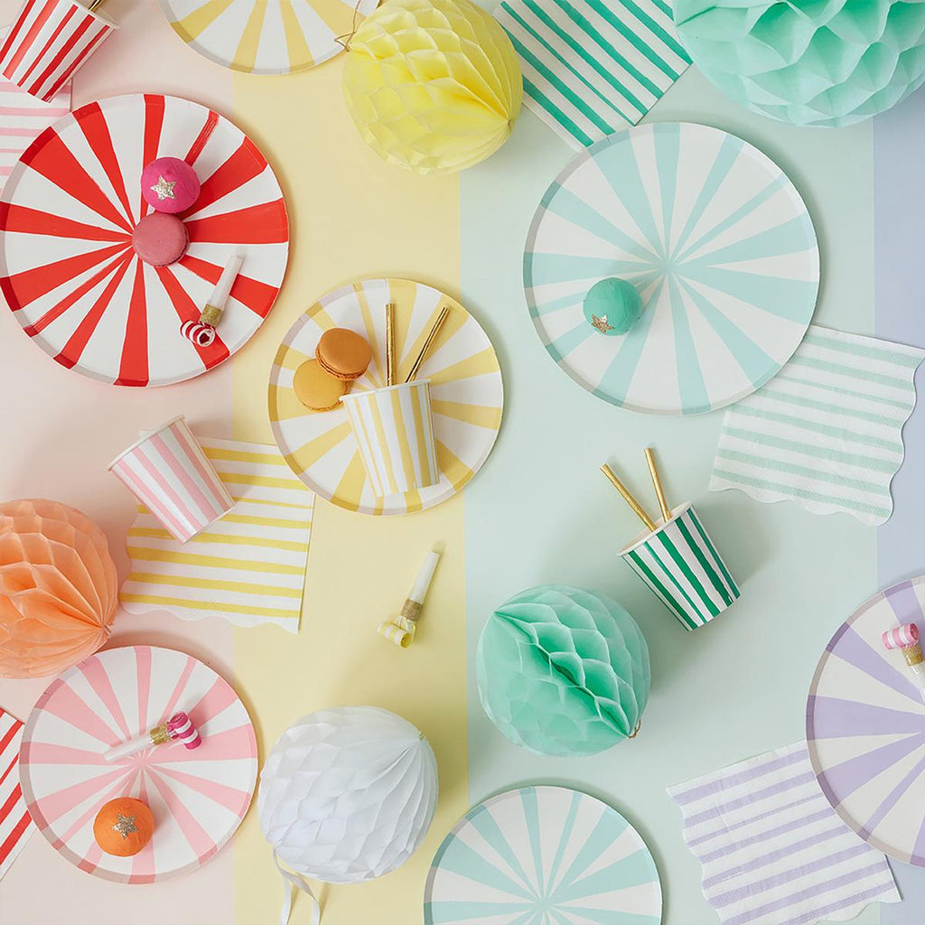 Mixed Stripe Party Cups x 8 | Meri Meri party cups Mixed Stripe Party Cups x 8