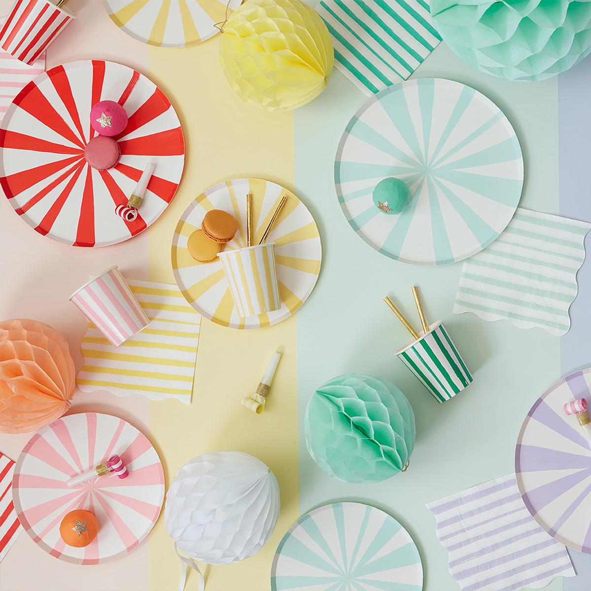 Mixed Stripe Party Cups x 8 | Meri Meri party cups Mixed Stripe Party Cups x 8