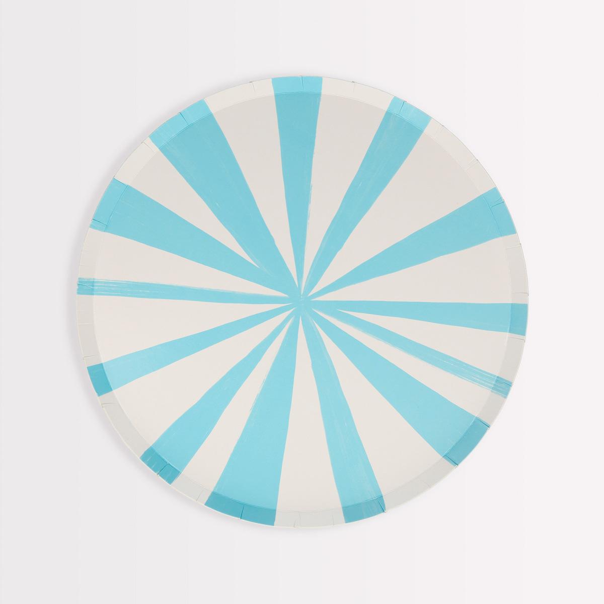Mixed Stripe Side Party Plates x 8 | Meri Meri party plates Mixed Stripe Side Party Plates x 8