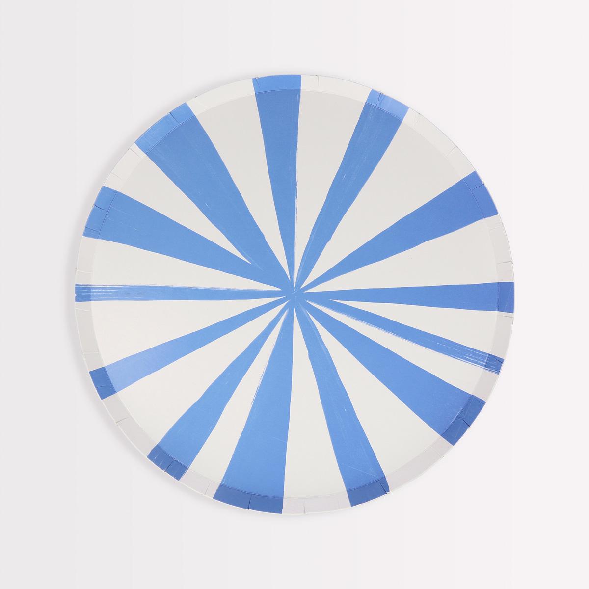 Mixed Stripe Side Party Plates x 8 | Meri Meri party plates Mixed Stripe Side Party Plates x 8