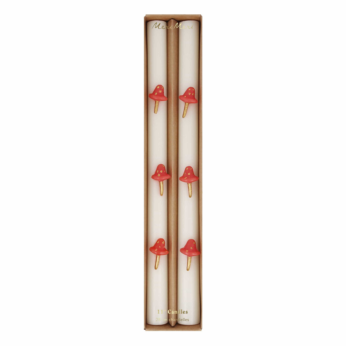 Mushroom Christmas Table Candles x 2 | Meri Meri Christmas Candles Candle Mushroom Christmas Table Candles x 2