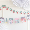 My Mind's Eye - Christmas Village and Wreath Christmas Banner Banners Christmas Village and Wreath Christmas Banner