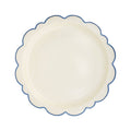 My Mind's Eye - Pembroke Cream with Blue Edge Large Paper Plates  Disposable Plates Pembroke Cream with Blue Edge Large Paper Plates x 8