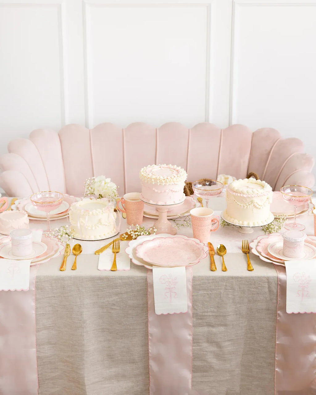 My Mind's Eye - Pembroke Pink Floral Paper Dinner Napkins x 24 Paper Napkins Pembroke Pink Paper Dinner Napkins x 24