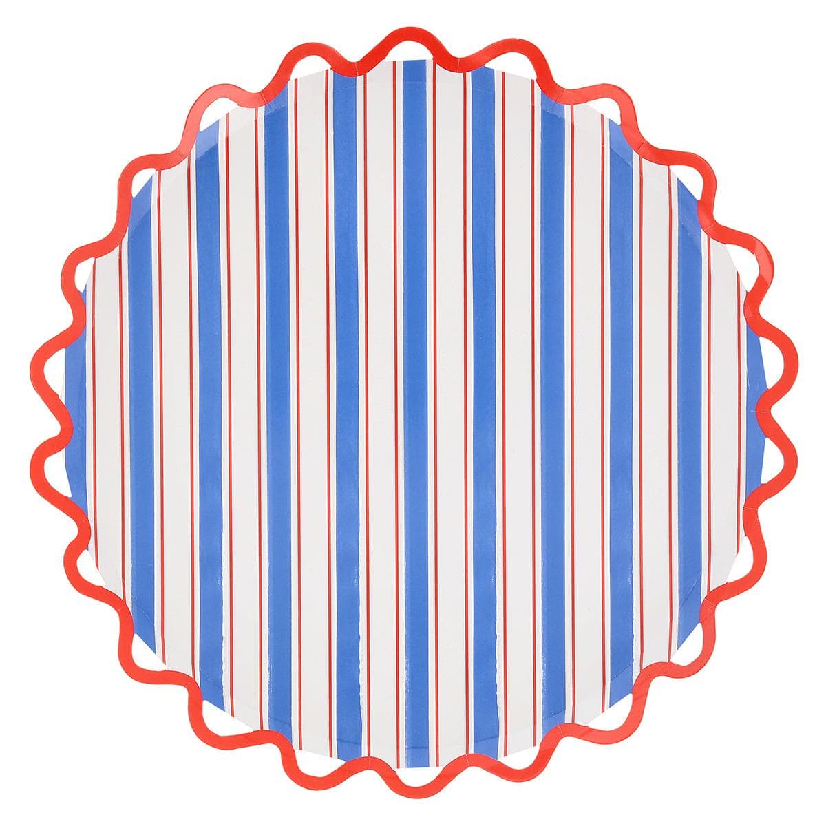Nautical Striped Dinner Plates x 8 | Party Tableware UK Tableware Nautical Striped Dinner Plates x 8