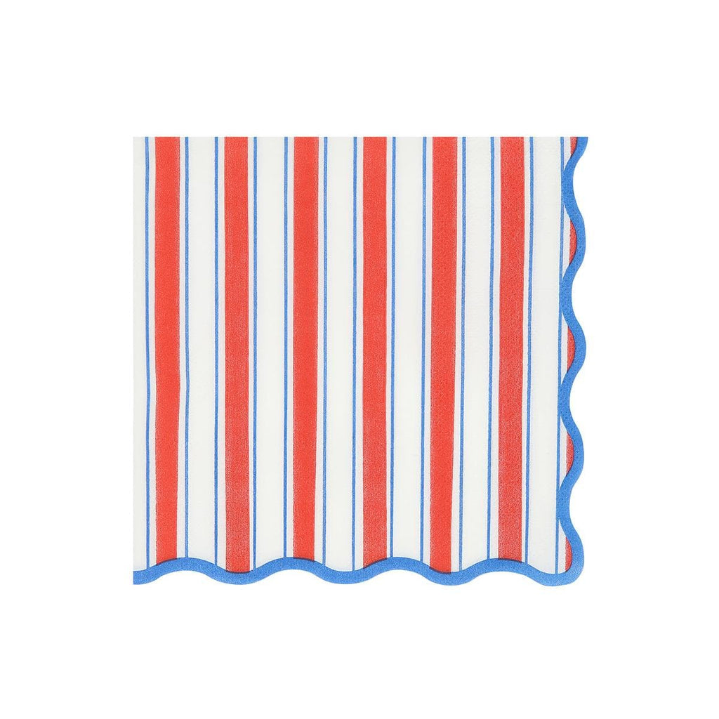 Nautical Striped Large Napkins x 16 | Party Tableware UK Tableware Nautical Striped Large Napkins x 16