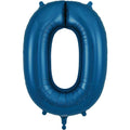 Number 0 Foil Balloon - Navy Blue 34 Inch for Birthdays Foil Balloon Number 0 Foil Balloon - Navy Blue 34 inch