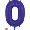 Number 0 Foil Balloon - Purple 34 Inch for Birthdays Foil Balloon Number 0 Foil Balloon - Purple 34 inch