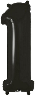 Number 1 Foil Balloon - Black 34 Inch for Birthdays Foil Balloon Number 1 Foil Balloon - Black 34 inch