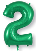 Number 2 Foil Balloon - Green 34 Inch for Birthdays Foil Balloon Number 2 Foil Balloon - Green 34 inch