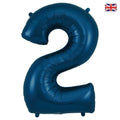Number 2 Foil Balloon - Navy Blue 34 Inch for Birthdays Foil Balloon Number 2 Foil Balloon - Navy Blue 34 inch
