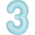 Number 3 Foil Balloon - Powder Blue 34 Inch for Birthdays Foil Balloon Number 3 Foil Balloon - Powder Blue 34 inch