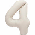 Number 4 Foil Balloon - Nude 34 Inch for Birthdays Foil Balloon Number 4 Foil Balloon - Nude 34 inch