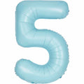 Number 5 Foil Balloon - Powder Blue 34 Inch for Birthdays Foil Balloon Number 5 Foil Balloon - Powder Blue 34 inch