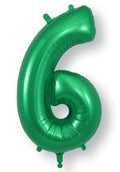 Number 6 Foil Balloon - Green 34 Inch for Birthdays Foil Balloon Number 6 Foil Balloon - Green 34 inch
