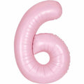 Number 6 Foil Balloon - Lovely Pink 34 Inch for Birthdays Foil Balloon Number 6 Foil Balloon - Lovely Pink 34 inch