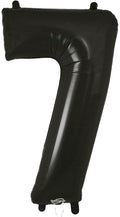Number 7 Foil Balloon - Black 34 Inch for Birthdays Foil Balloon Number 7 Foil Balloon - Black 34 inch