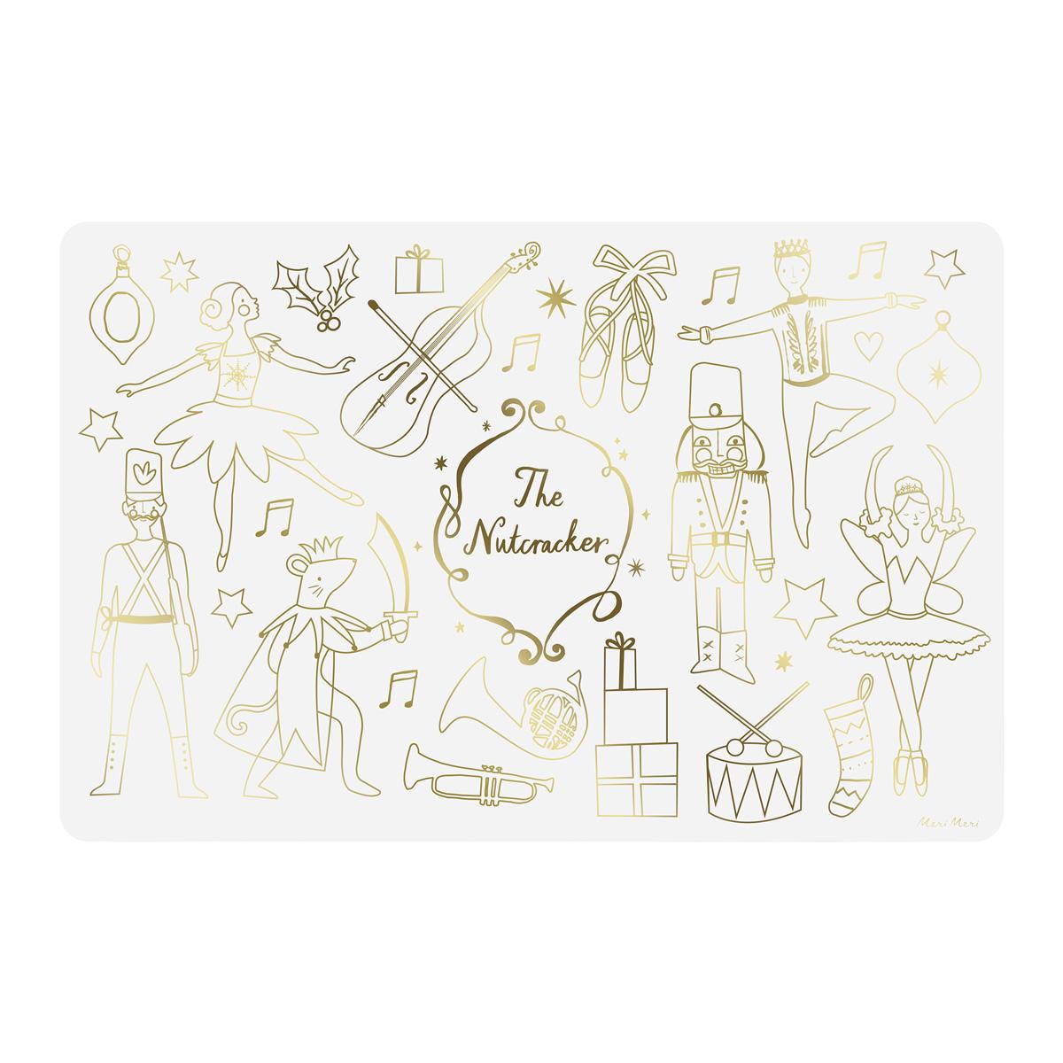 Nutcracker Colouring Placemats x 8 Tableware Nutcracker Colouring Placemats x 8