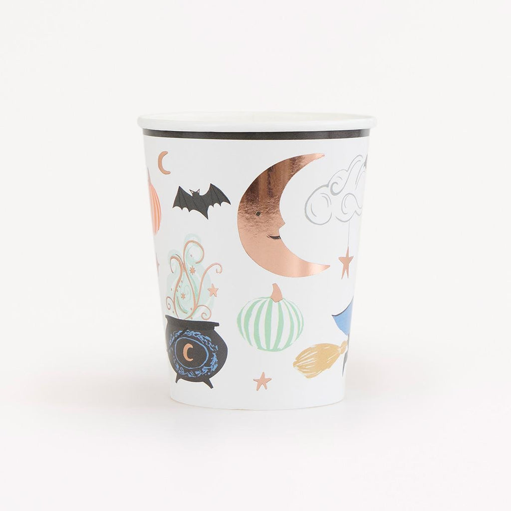 Ornate Halloween Party Cups x 8 | Meri Meri party cups Ornate Halloween Party Cups x 8