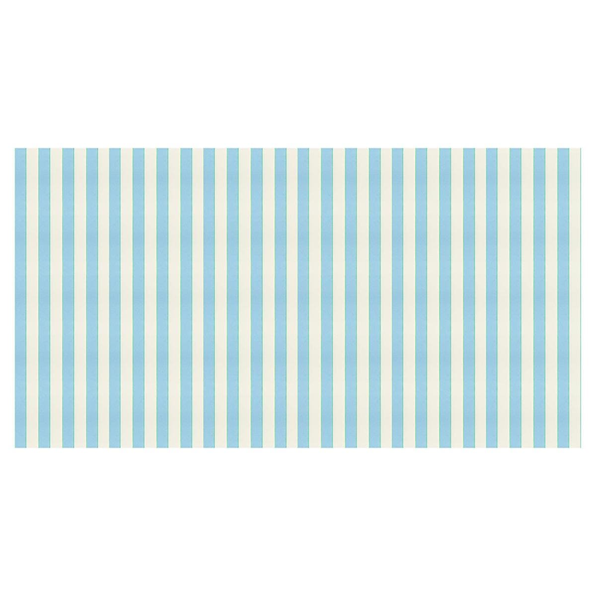 Pale Blue Striped Paper Party Tablecloth | Meri Meri Tableware Pale Blue Striped Paper Party Tablecloth