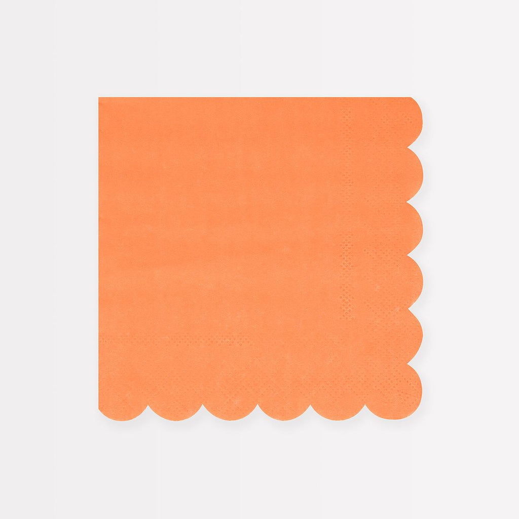 Papaya Large Party Napkins x 16 | Meri Meri party napkins Papaya Large Party Napkins x 16