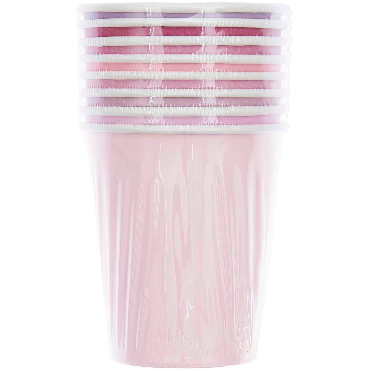 Paper Party Cups x 8 - Pinks - Pink Party Supplies Disposable Cups Paper Party Cups x 8 - Pinks