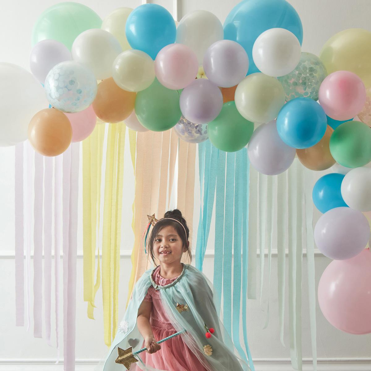 Pastel Balloon & Streamer Garland Kit | Meri Meri Balloon Garlands Balloons Pastel Balloon & Streamer Garland Kit (50 balloons)