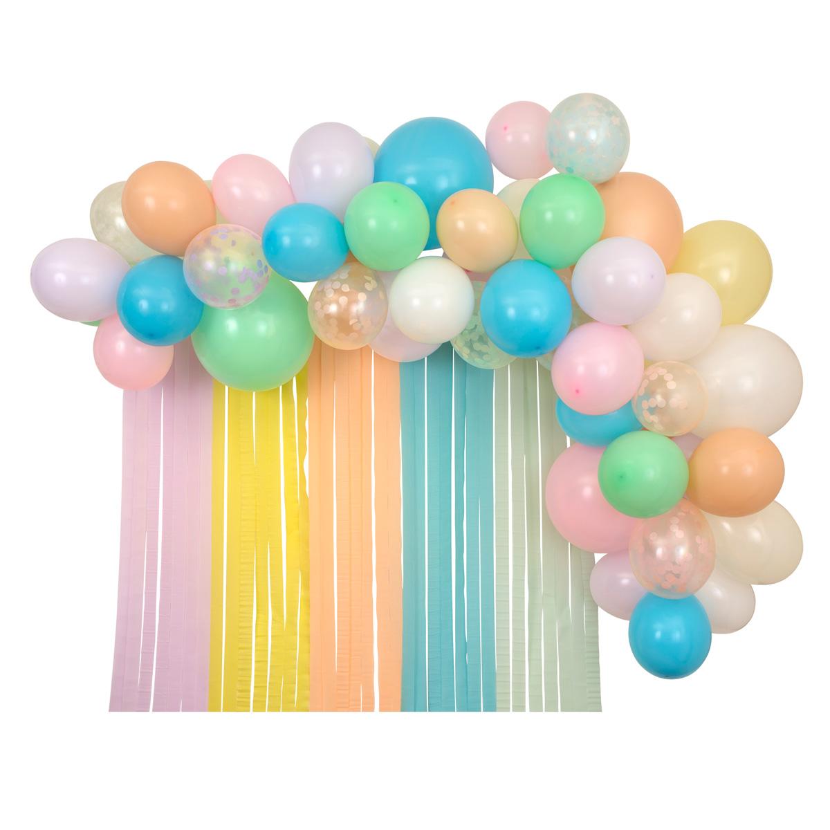 Pastel Balloon & Streamer Garland Kit | Meri Meri Balloon Garlands Balloons Pastel Balloon & Streamer Garland Kit (50 balloons)