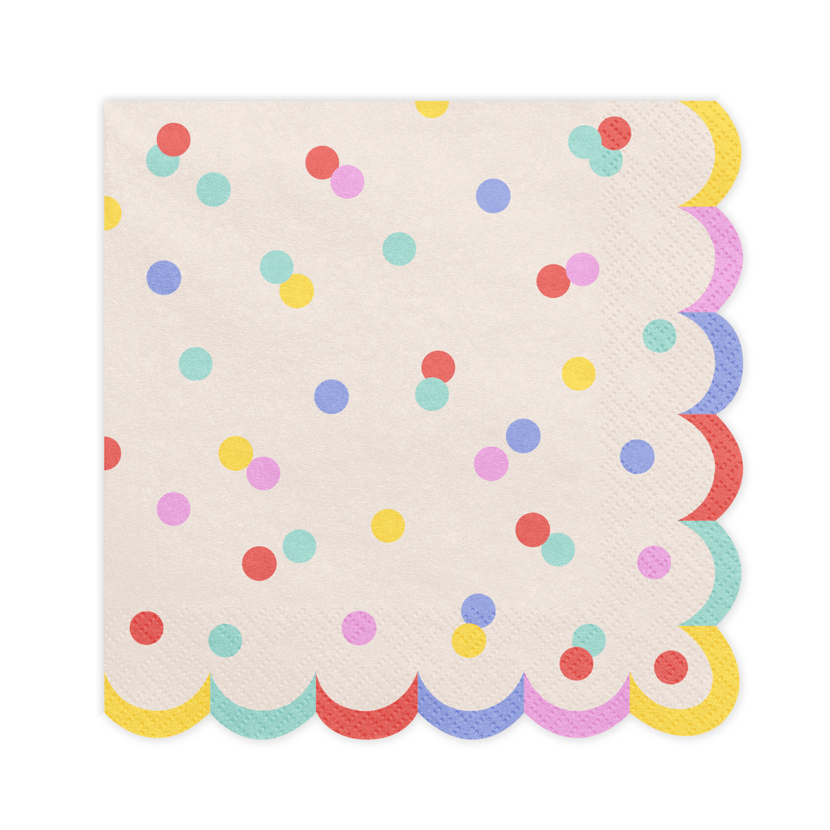 Pastel Confetti Party Napkins (Pack of 20) | Polka Dot Napkins Paper Napkins Pastel Confetti Party Napkins - Pack of 20