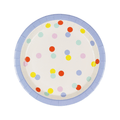 Pastel Confetti Party Plates (Set of 6) | Polka Dot Paper Plates Disposable Plates Pastel Confetti Party Plates - Set of 6