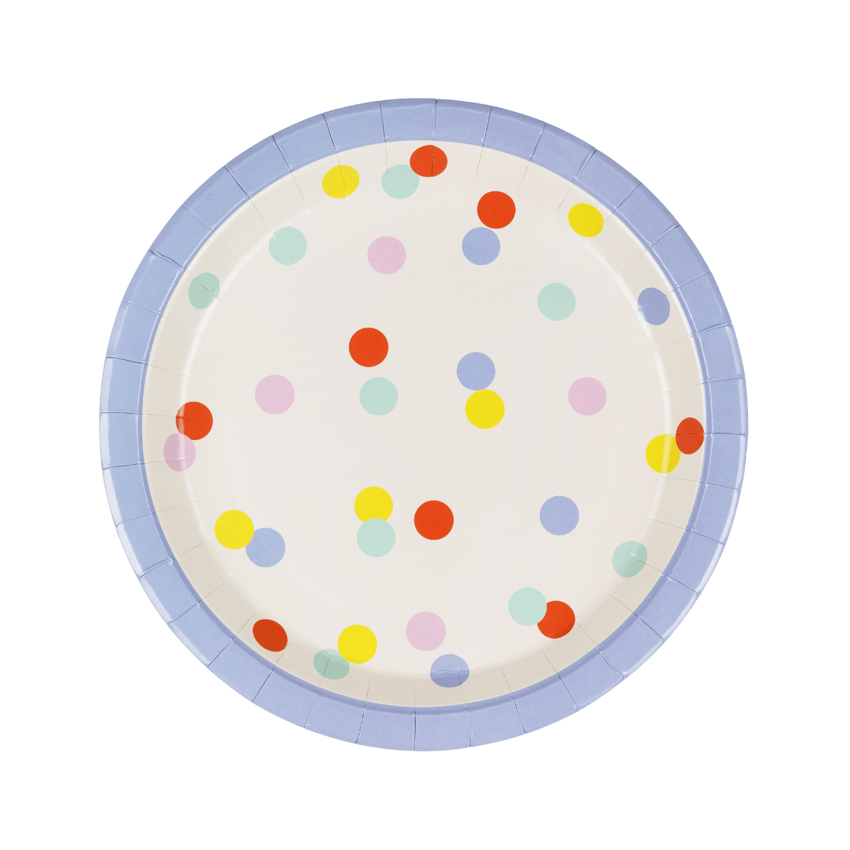 Pastel Confetti Party Plates (Set of 6) | Polka Dot Paper Plates Disposable Plates Pastel Confetti Party Plates - Set of 6