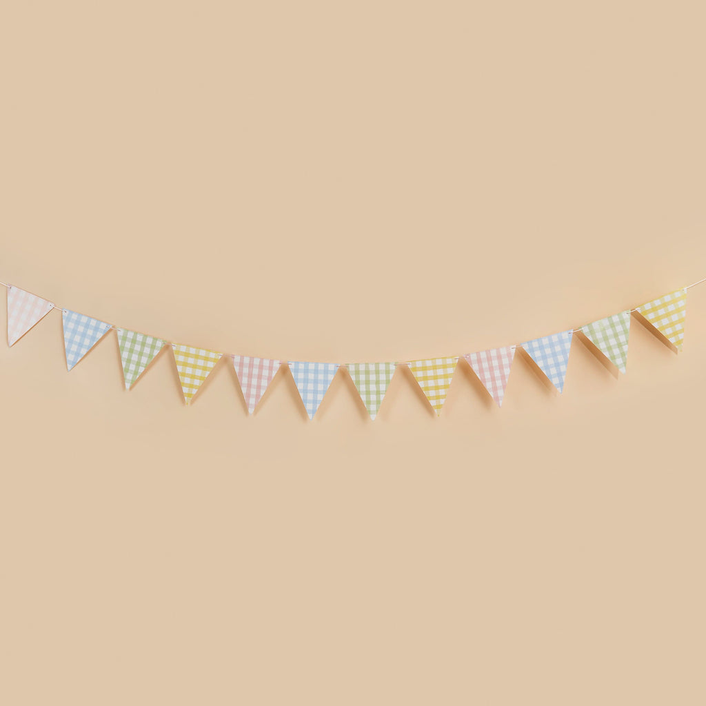 Pastel Gingham Bunting - 2.5m Bunting Pastel Gingham Bunting - 2.5m