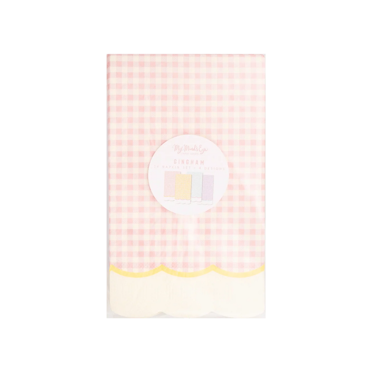 Pastel Gingham Party Napkins x 24 - Pastel Party Supplies Paper Napkins Pastel Gingham Party Napkins x 24