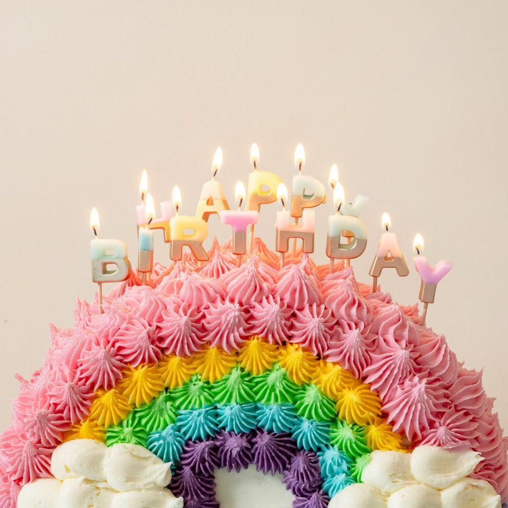 Pastel 'Happy Birthday' Cake Candles Birthday Candles Pastel 'Happy Birthday' Cake Candles