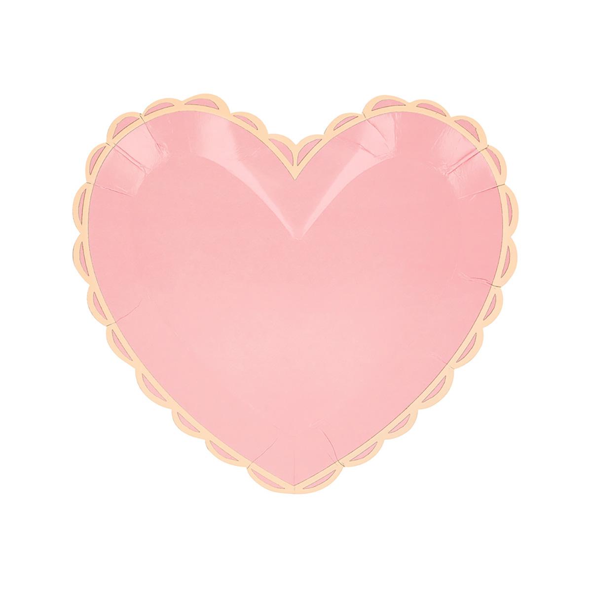 Pastel Heart Small Party Plates x 8 | Meri Meri party plates Pastel Heart Small Party Plates x 8