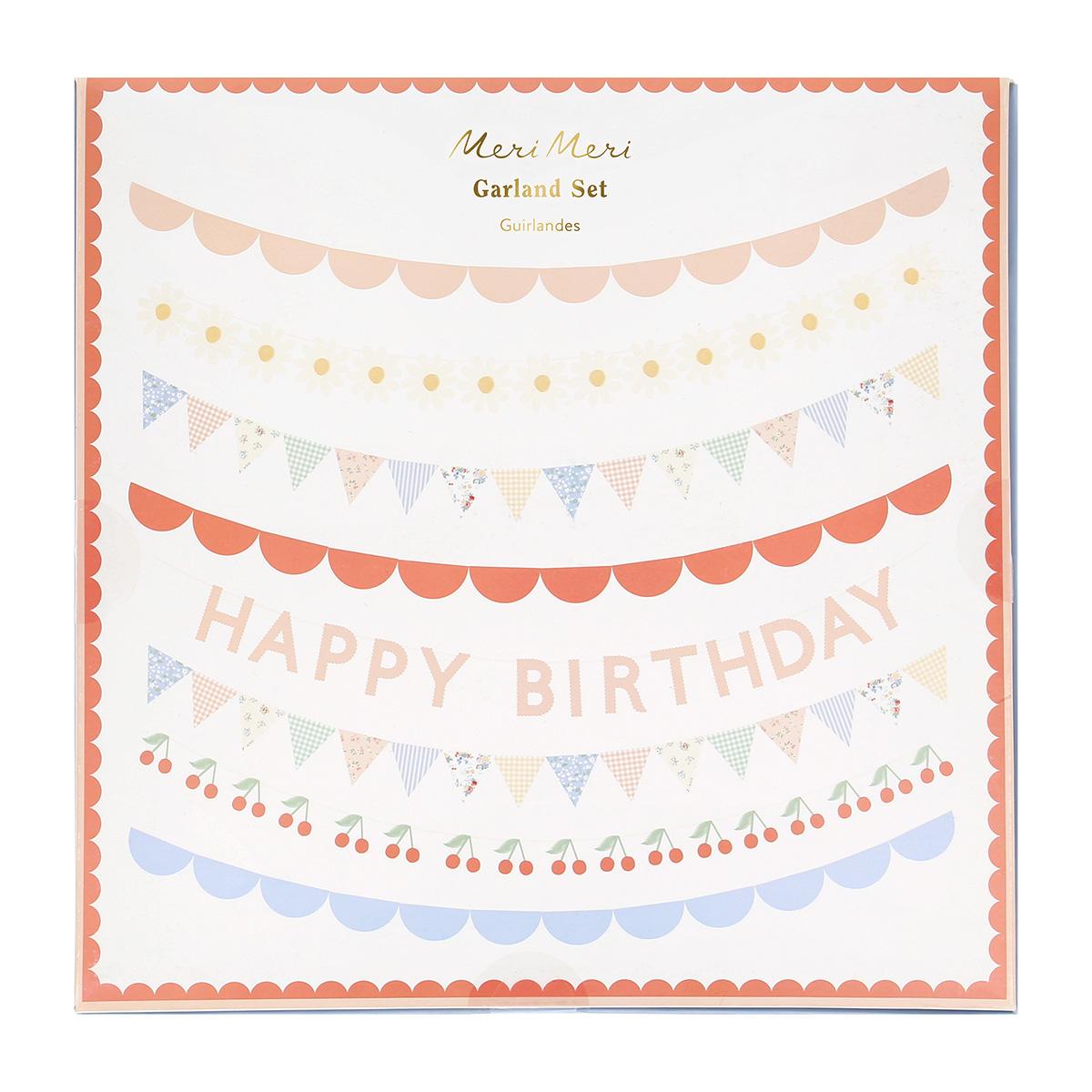 Patchwork Party Garland Set | Meri Meri Bunting Patchwork Party Garland Set