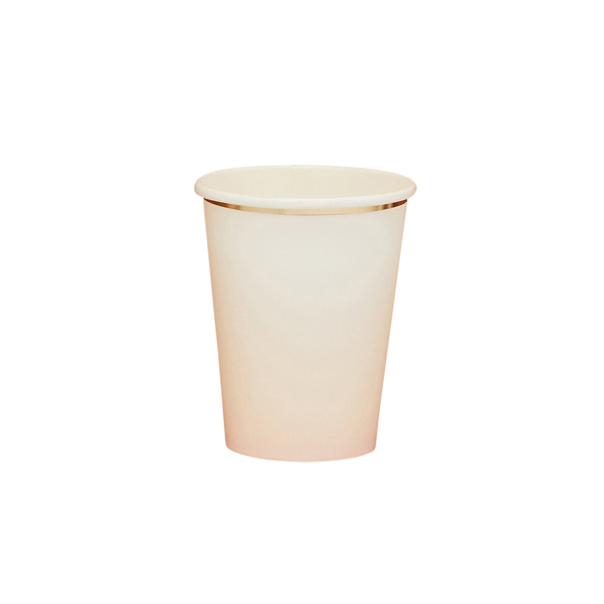 Peach & Gold Ombre Paper Party Cups x 8 - Peach Party Supplies Disposable Cups Peach & Gold Ombre Party Cups x 8