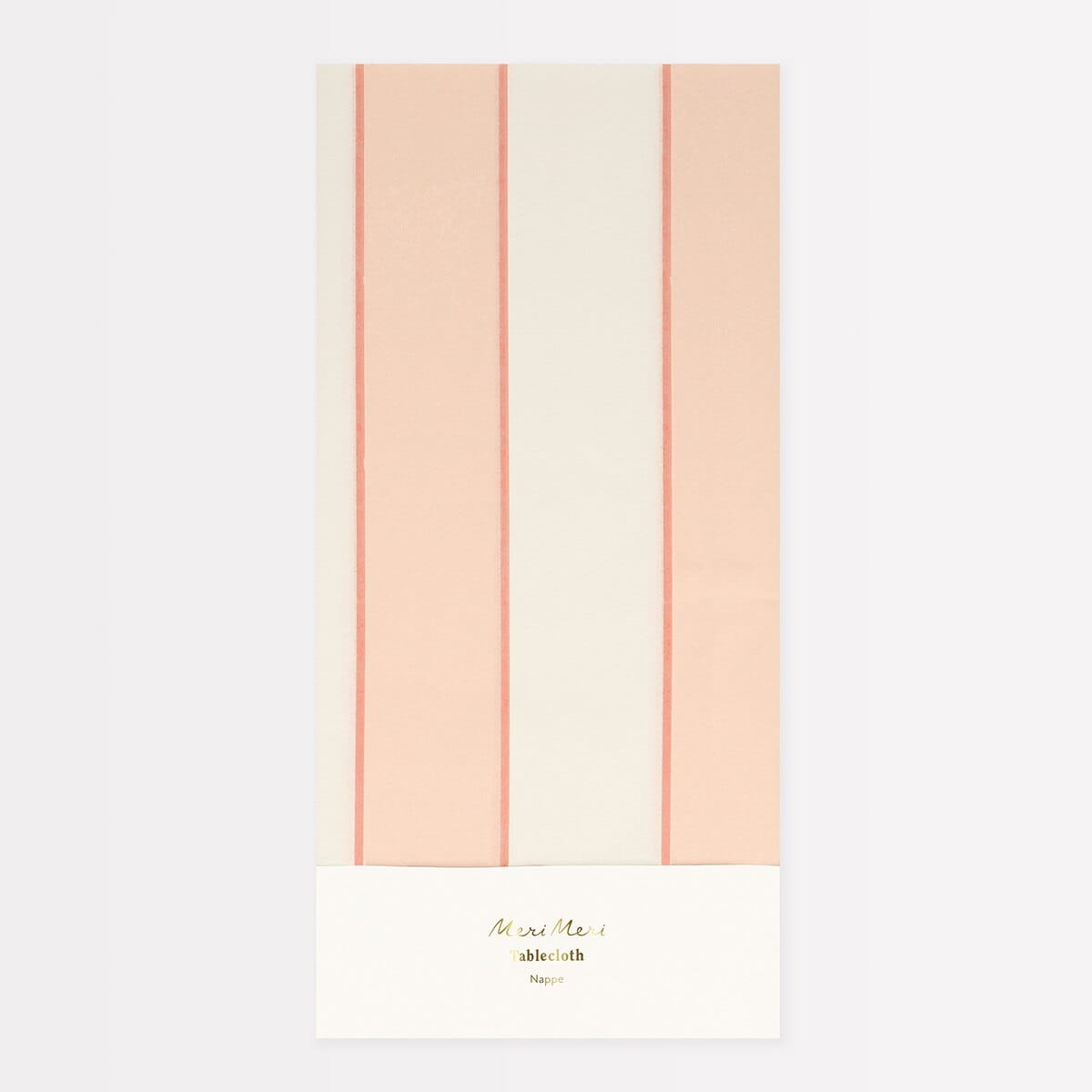 Peach Striped Paper Party Tablecloth | Meri Meri Tableware Peach Striped Paper Party Tablecloth