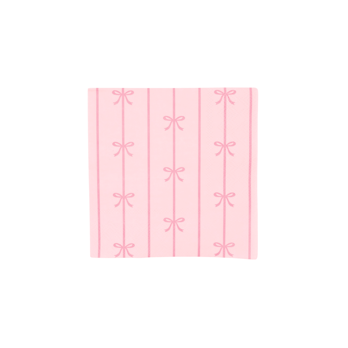 Petal Pink Signature Bow Small Party Napkins x 20 - Bow Party Bonjour Fête Paper Napkins Petal Pink Signature Bow Small Party Napkins x 20