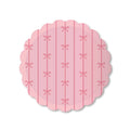 Petal Pink Signature Bow Small Party Plates x 8 - Bow Party Bonjour Fête Disposable Plates Petal Pink Signature Bow Small Party Plates x 8
