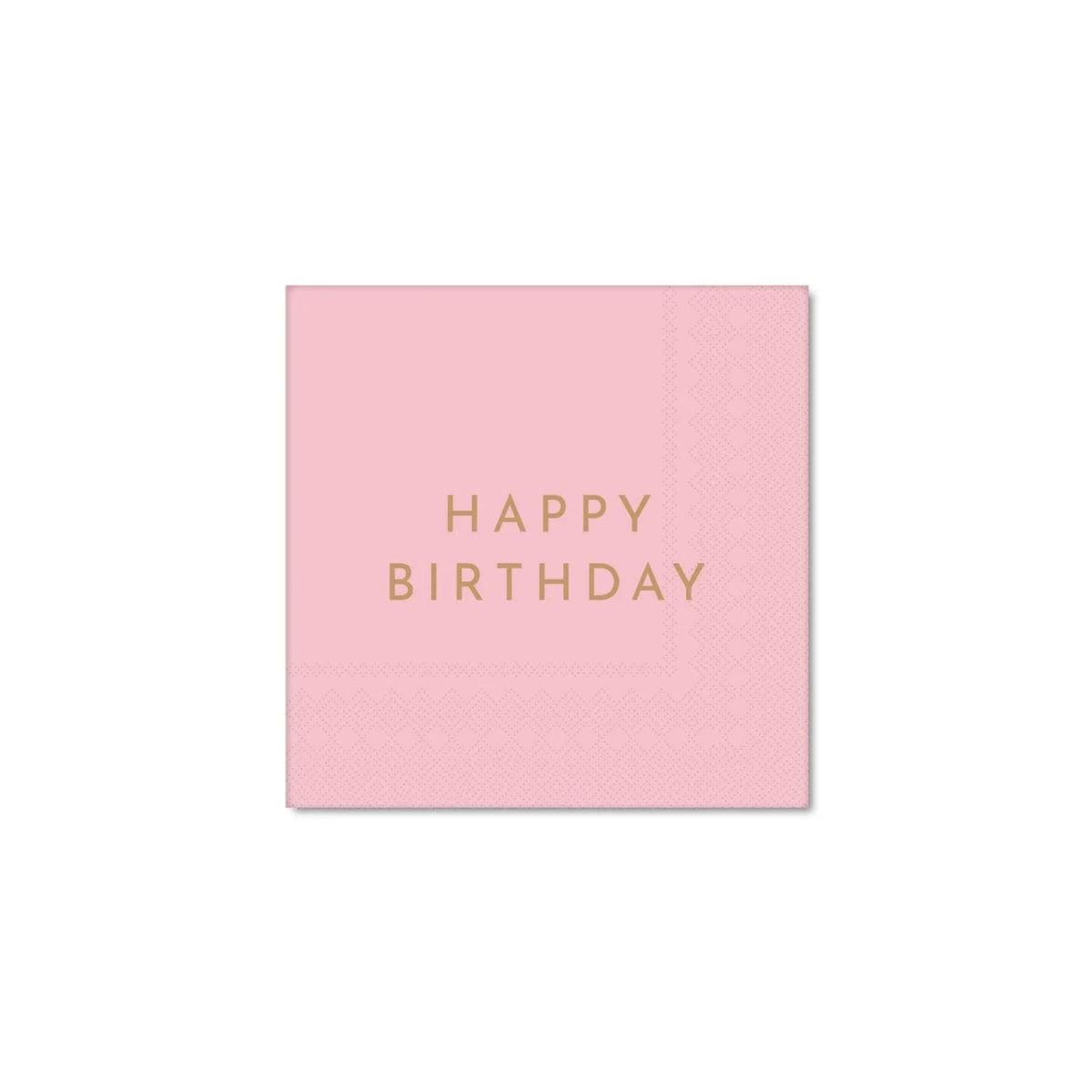 Petal Pink Signature Happy Birthday Cocktail Napkins x 20 - Bonjour Fete UK Party Supplies Paper Napkins Petal Pink Signature Happy Birthday Cocktail Napkins x 20